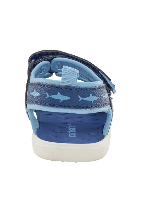 Sandalias con velcro, diseño tiburón Sin color