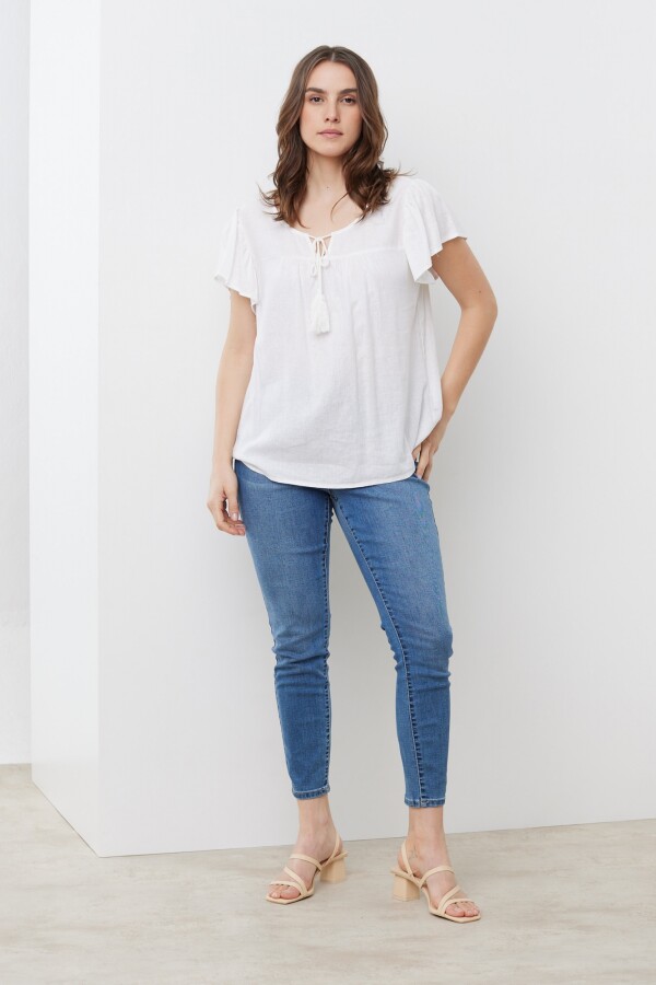 Blusa Lino Cordel CRUDO