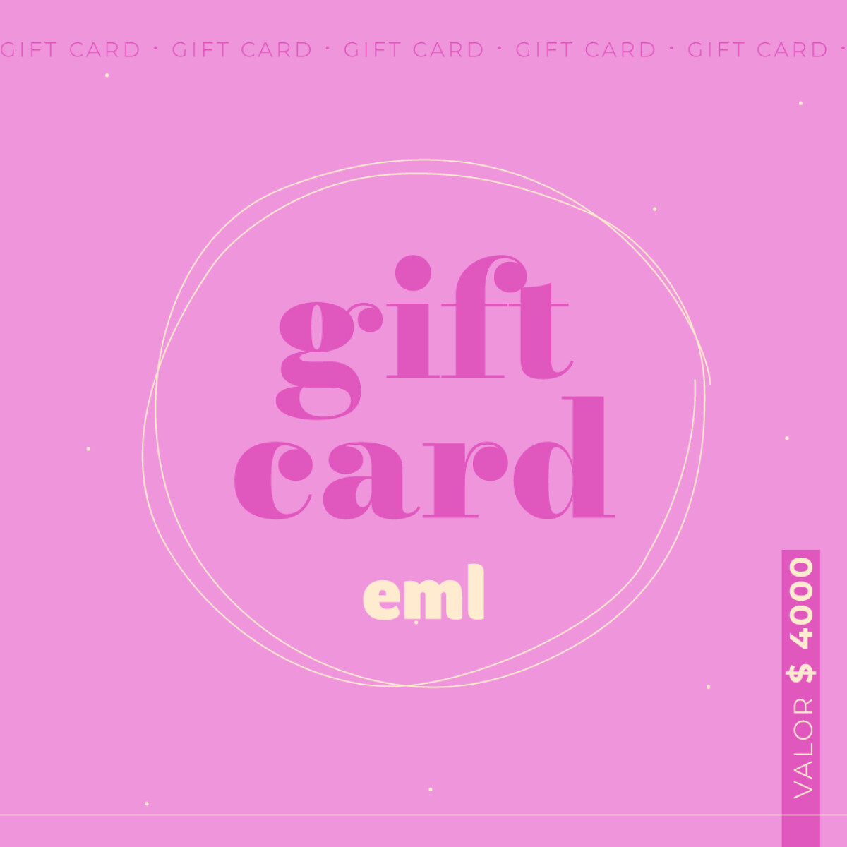 Gift Card - Tarjeta de Regalo valor $4000 - ENVÍO GRATIS 