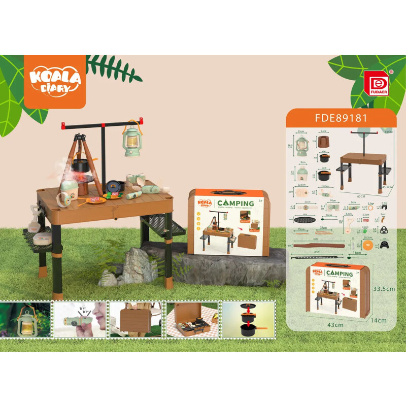 Juego de camping para niños con valija Koala Diary Juego de camping para niños con valija Koala Diary