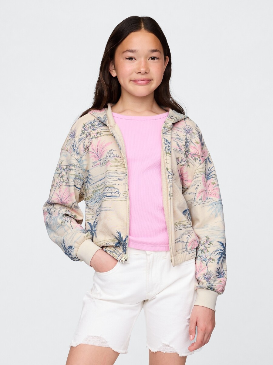 Canguro Sin Felpa Niña - Palm Print 