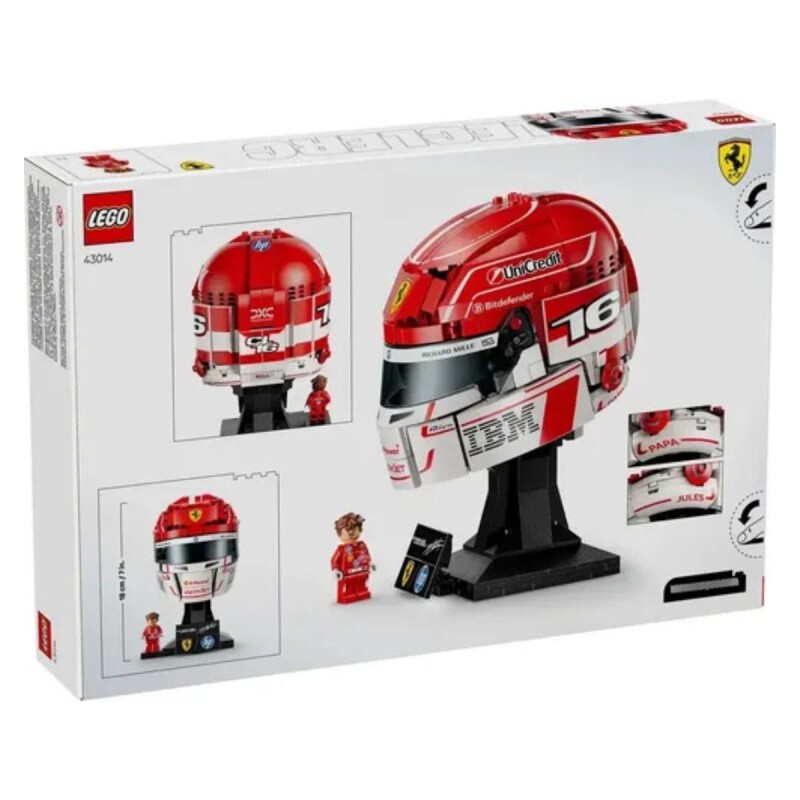 Casco de Charles Leclerc de la Scuderia Ferrari HP 886 pcs 14+ Casco de Charles Leclerc de la Scuderia Ferrari HP 886 pcs 14+
