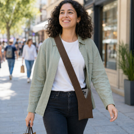 Colgante pocket para celular Marron