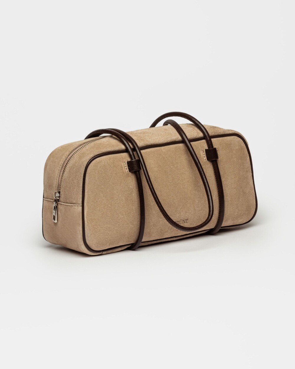Cartera al hombro Horizon en cuero gamuza Vison