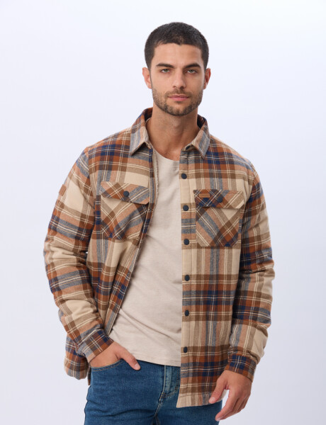 CAMPERA LEÑADORA CON CORDERITO Marron
