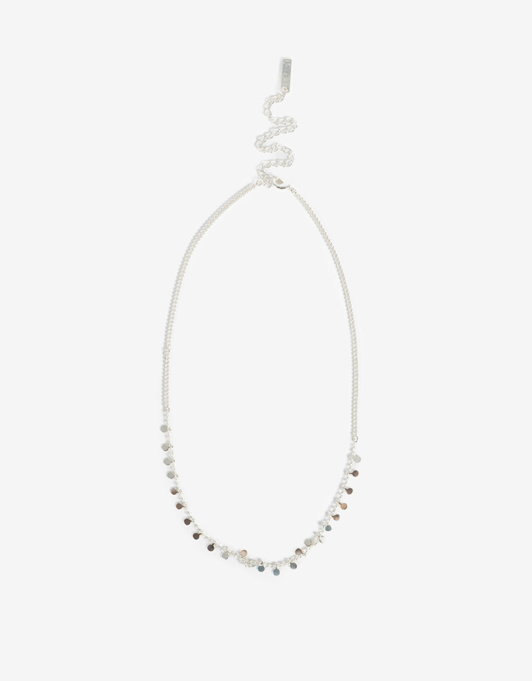 Collares Cortos Metal Collar Corto Metal Delicado - Plateado