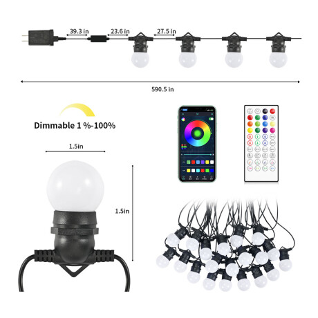 Guía de luces LED Smart WiFi RGB SM-DC03 001