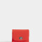 Billetera Clasico Billetera De Cuerina Con Broche - Rojo Medio