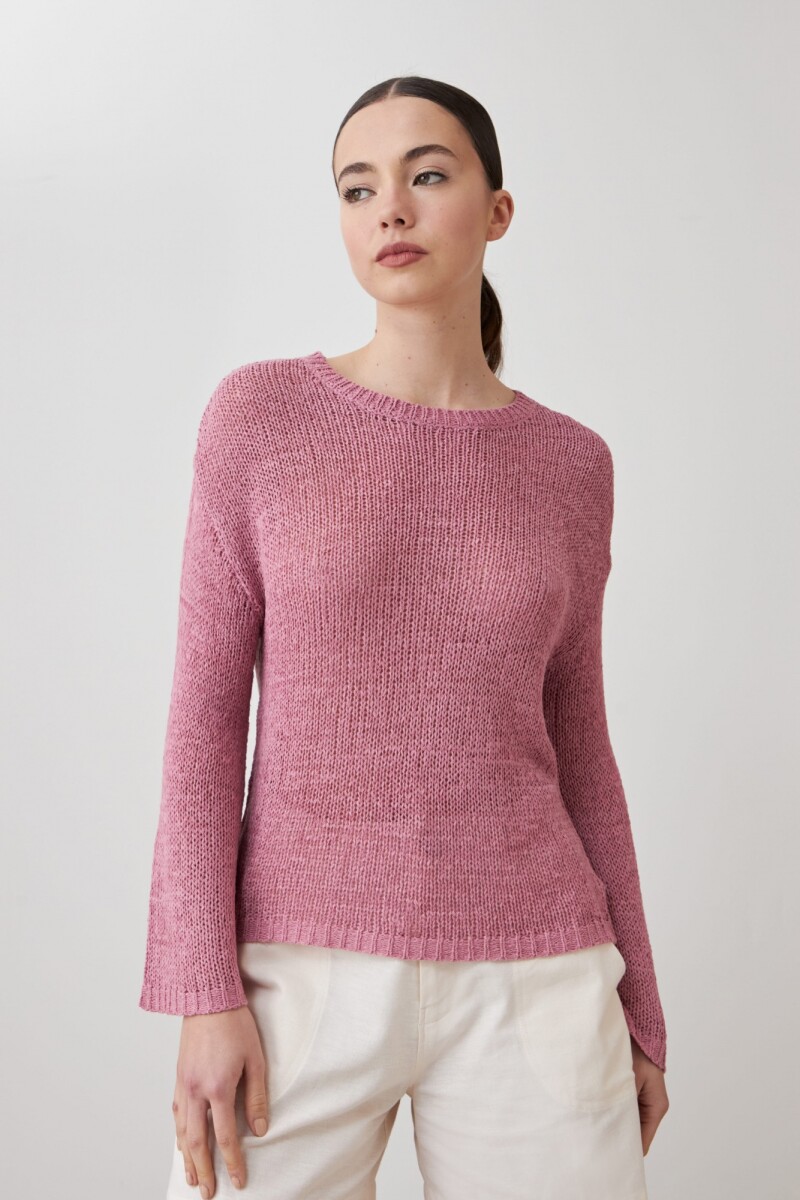 Sweater cinta rosa