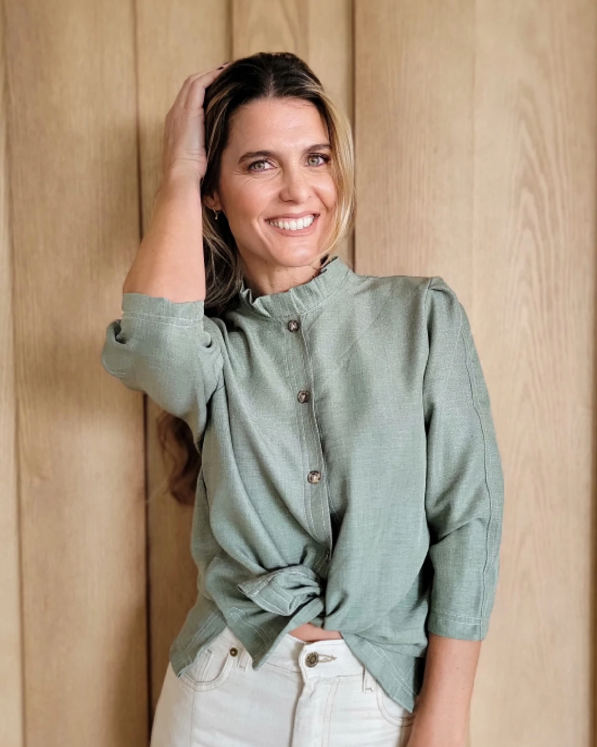 Camisa Carlotta verde 1