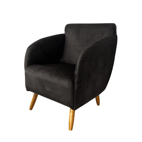 Sillón poltrona Lumax Kira nórdico 1 cuerpo de tela Negro
