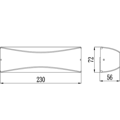 Aplique led bidireccional para intemperie IP65 10w Aplique led bidireccional para intemperie IP65 10w