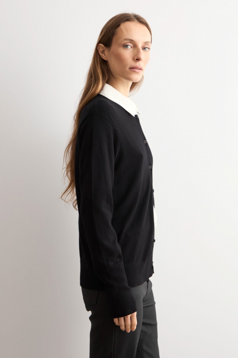 Cardigan básico negro