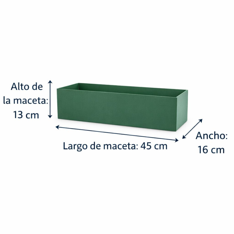 Maceta Rectangular Elevada con Pie Desmontable en Hierro Simil Hojalata Mediana