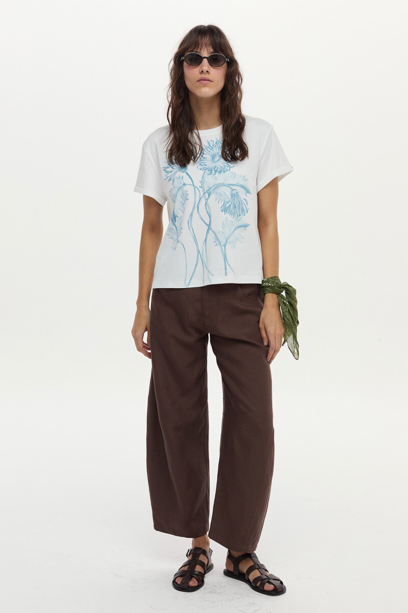 Remera Flora Blanco