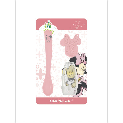 Set de Alimentación Bebé Cuchara Con Estuche Y Mordedor MINNIE