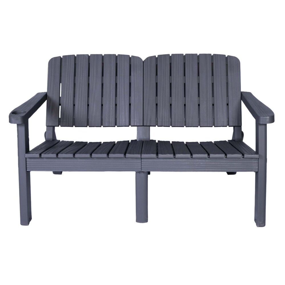 SET DE LIVING EXTERIOR POLIPROPILENO GRIS MALAGA
