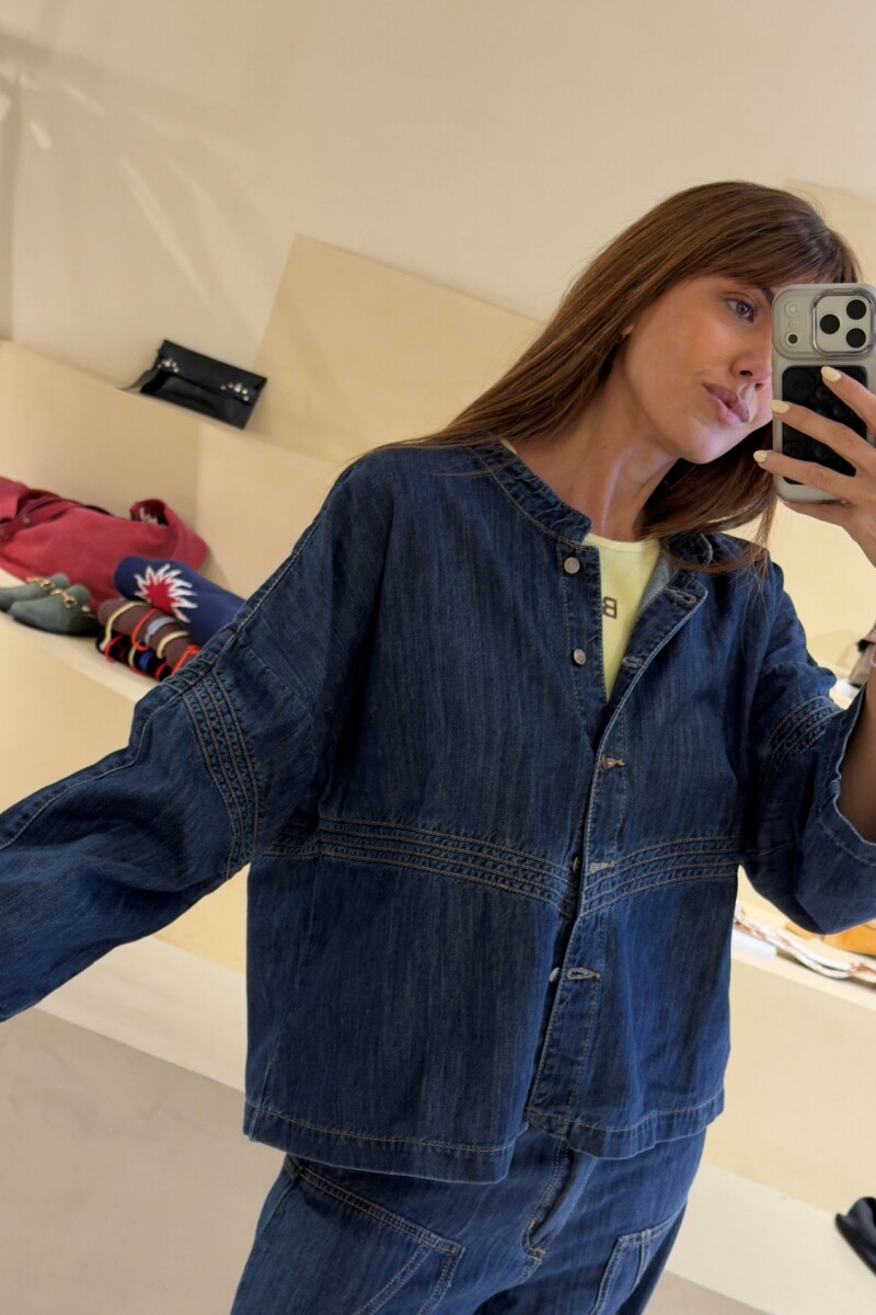 Camisa Mao Azul