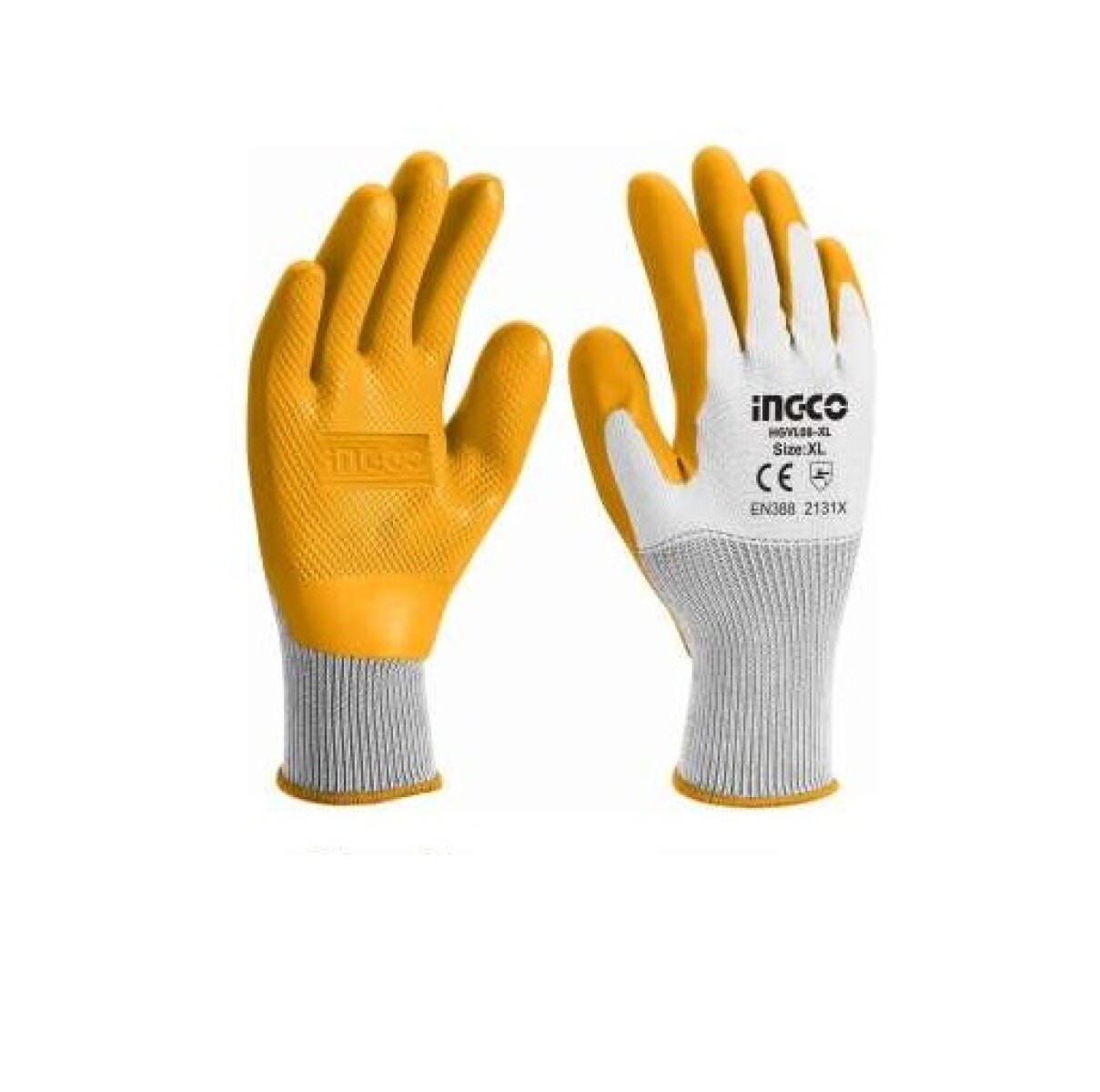 GUANTES DE LATEX XL INGCO HGVL08-XL 