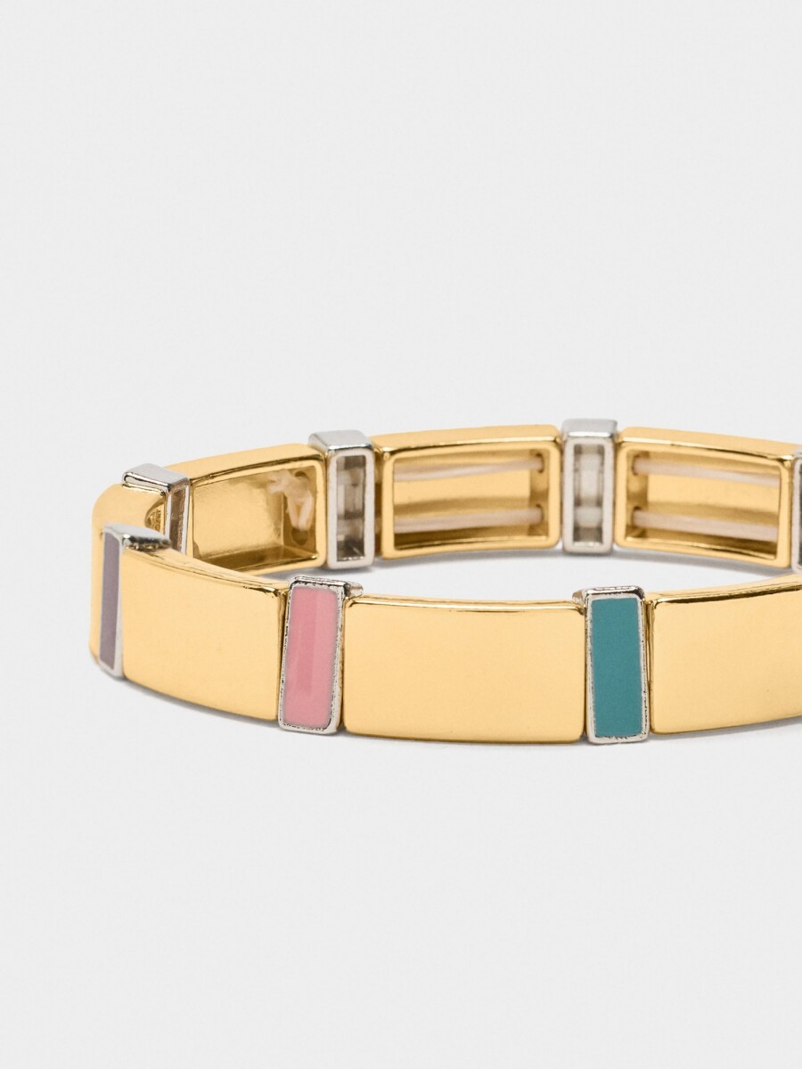 Pulsera Elástica Con Esmalte multicolor
