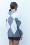 Cardigan rombos gris