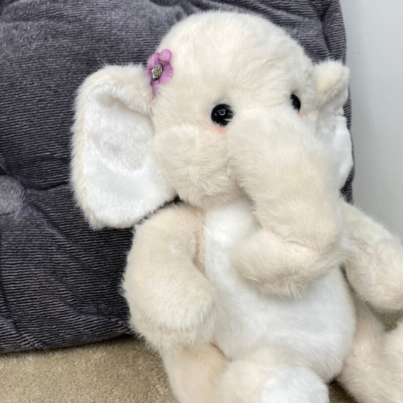 Peluche Tierno Elefante Blanco