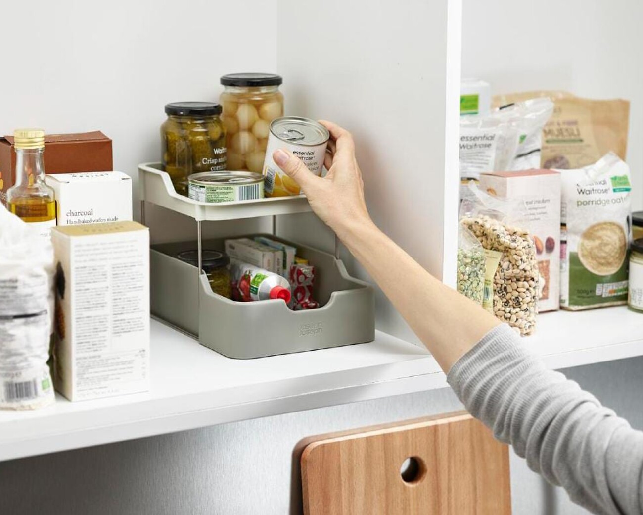 Organizador de Armario con 2 Niveles y Cajón Extraíble Joseph Joseph Duo Organizador de Armario con 2 Niveles y Cajón Extraíble Joseph Joseph Duo