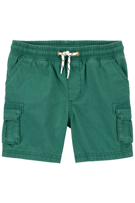 Bermuda cargo de popelina, verde Sin color