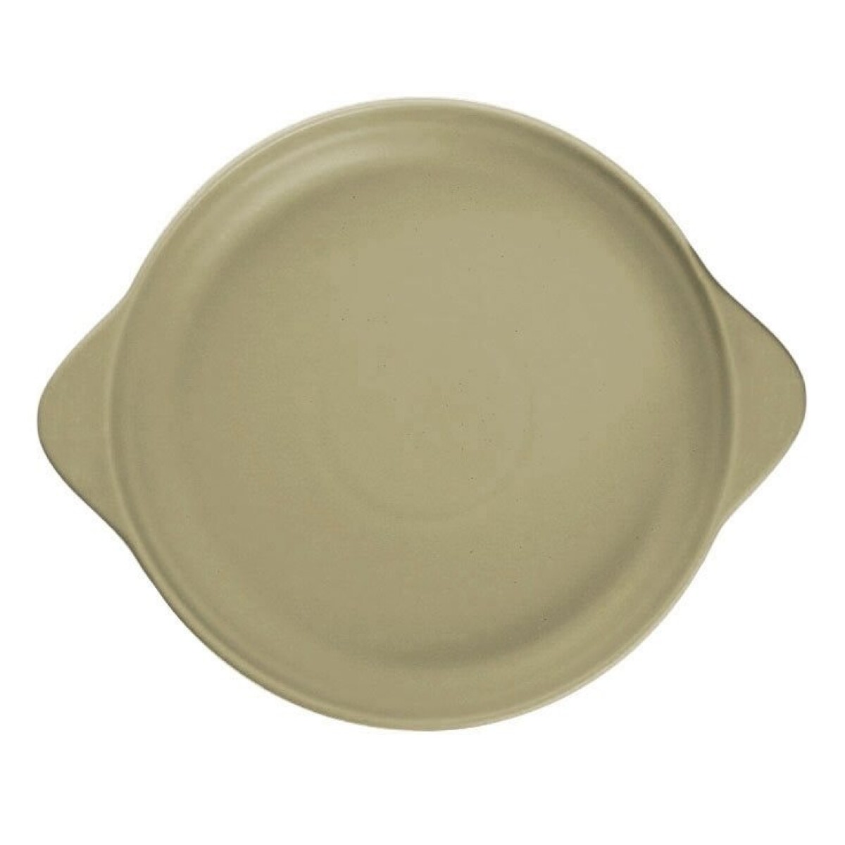 PLATO CON ASAS CERAMICA 23x19x3CM BEIGE MATE 