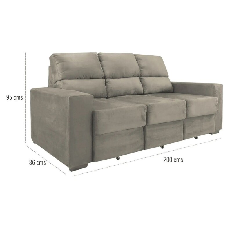 Sofa Chaise Louise 3 cuerpos color Chocolate Sofa Chaise Louise 3 cuerpos color Chocolate