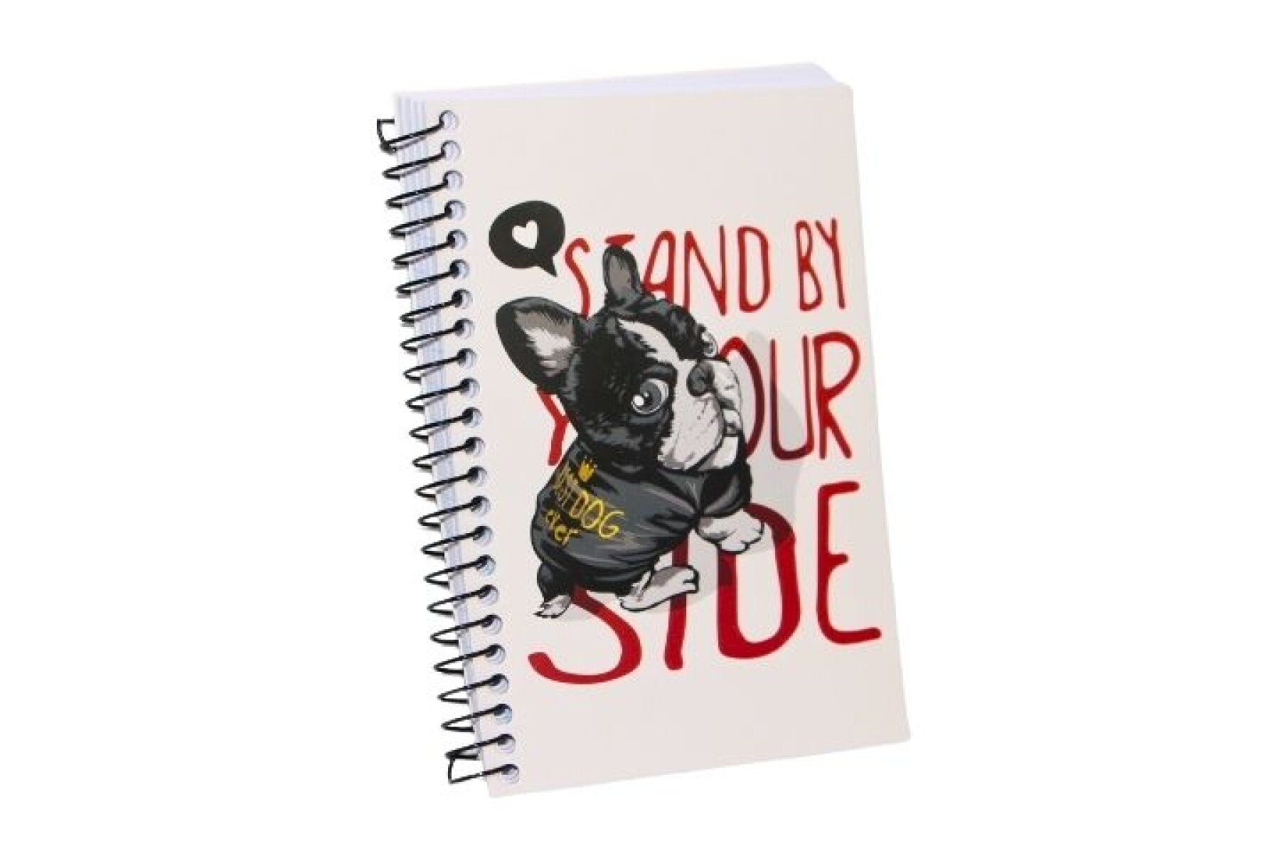 LIBRETA AUGURI ESPIRAL 96 HOJAS TAMAÑO 10 CM X 15 CM - TAPA STAND BY YOUR SIDE 