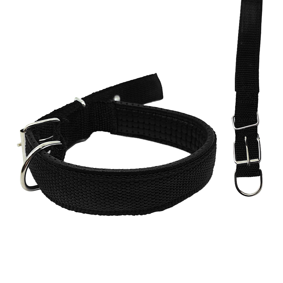 Collar 2.5 Cm Perros Acolchado Cómodo y práctico - Color negro 