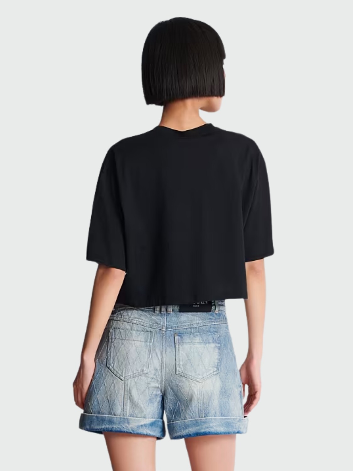 BALMAIN - T-SHIRT ESTAMPADO PARIS Negro