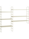 Estante pared VANDRUP 6 estantes regulable beige Estante pared VANDRUP 6 estantes regulable beige