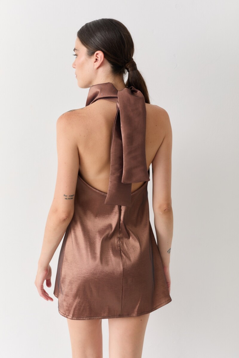 VESTIDO HALTER PARTY Cobre