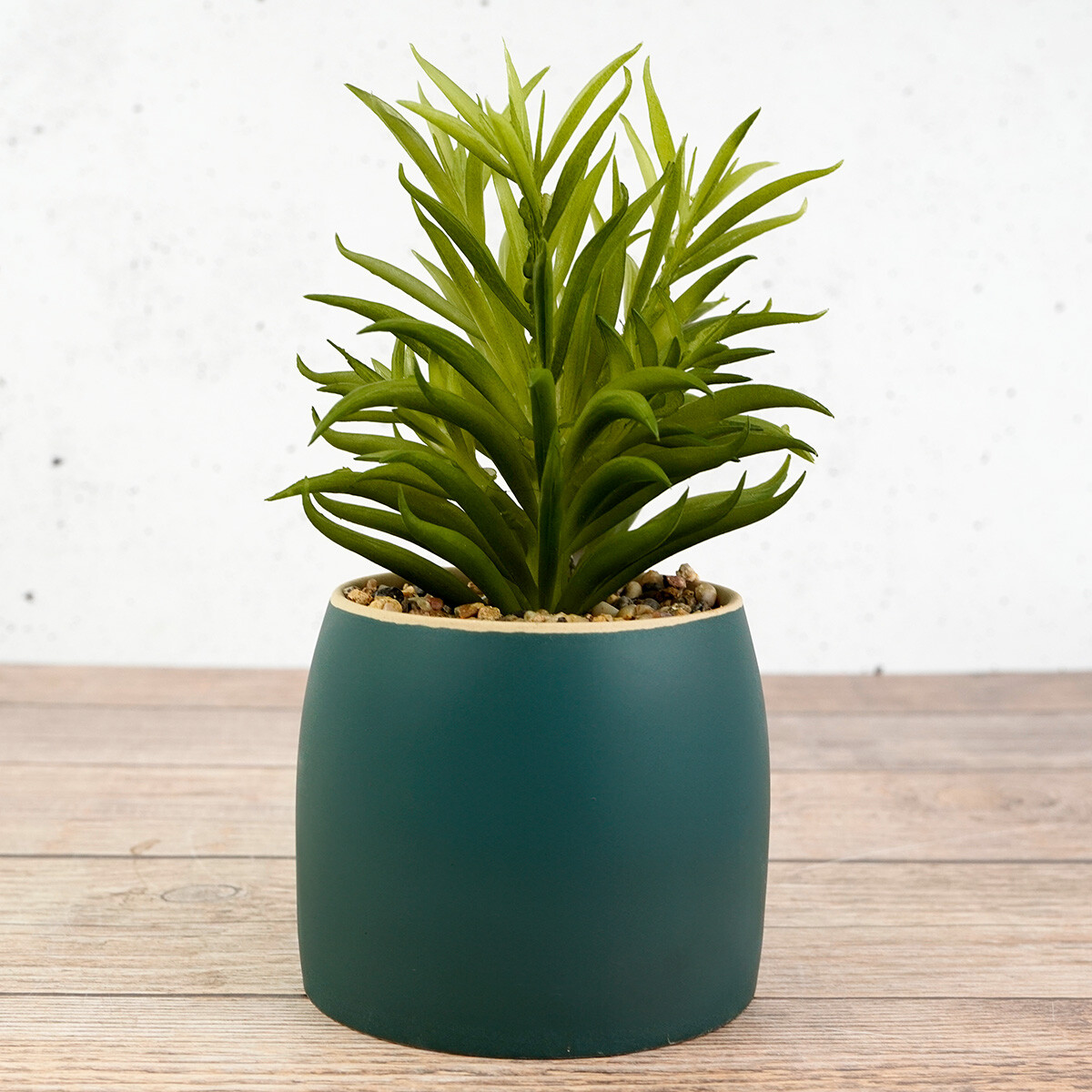 Planta artificial con maceta de ceramica 