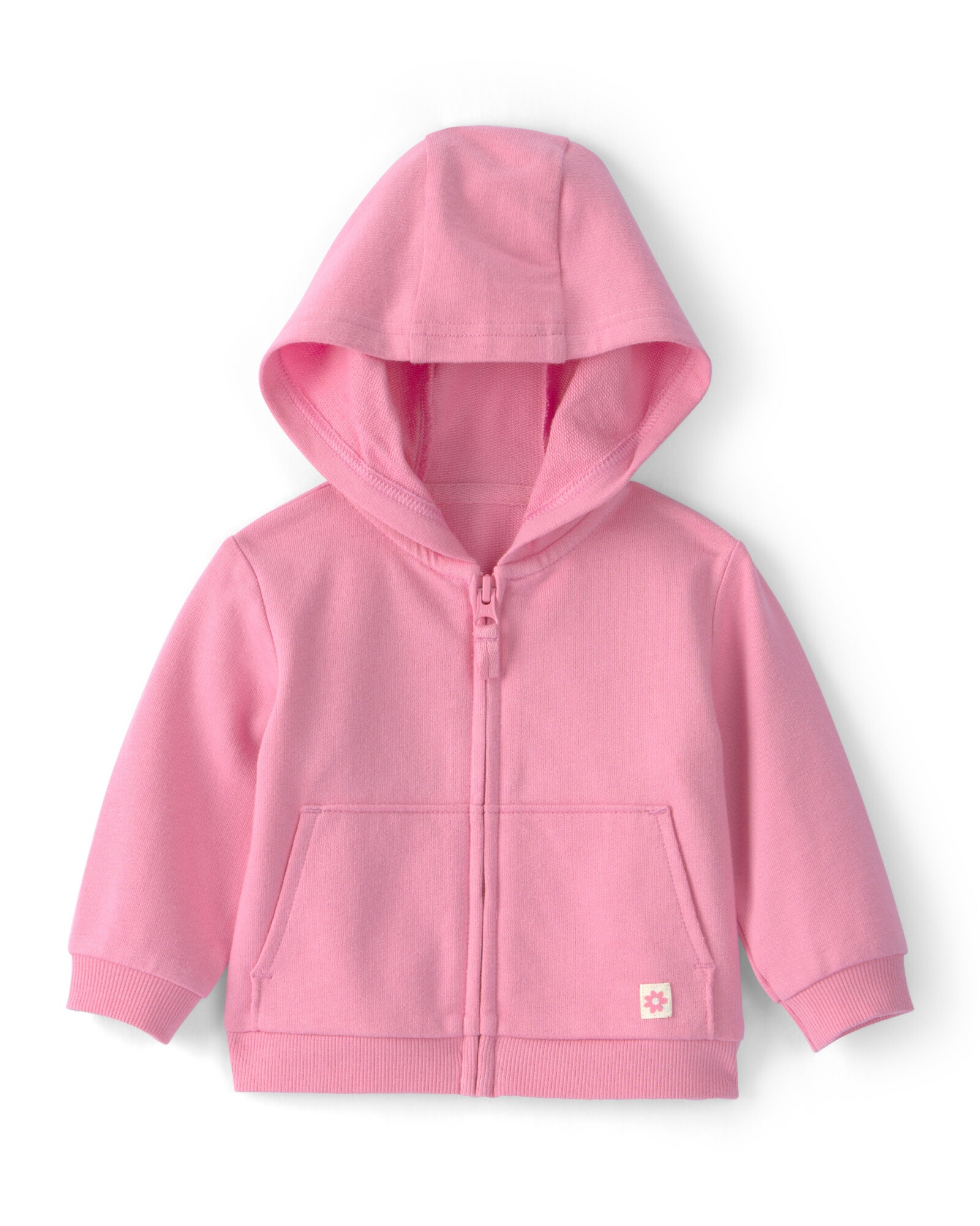 Campera de algodón, rosada, con capucha Campera de algodón, rosada, con capucha