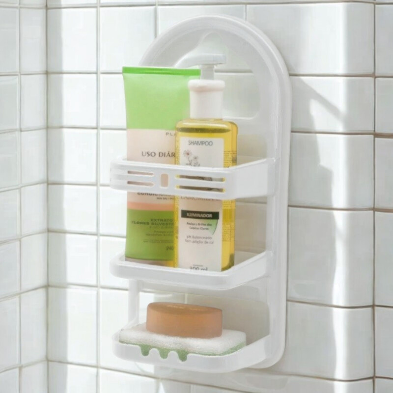 Porta shampoo para ducha plástico BLANCO