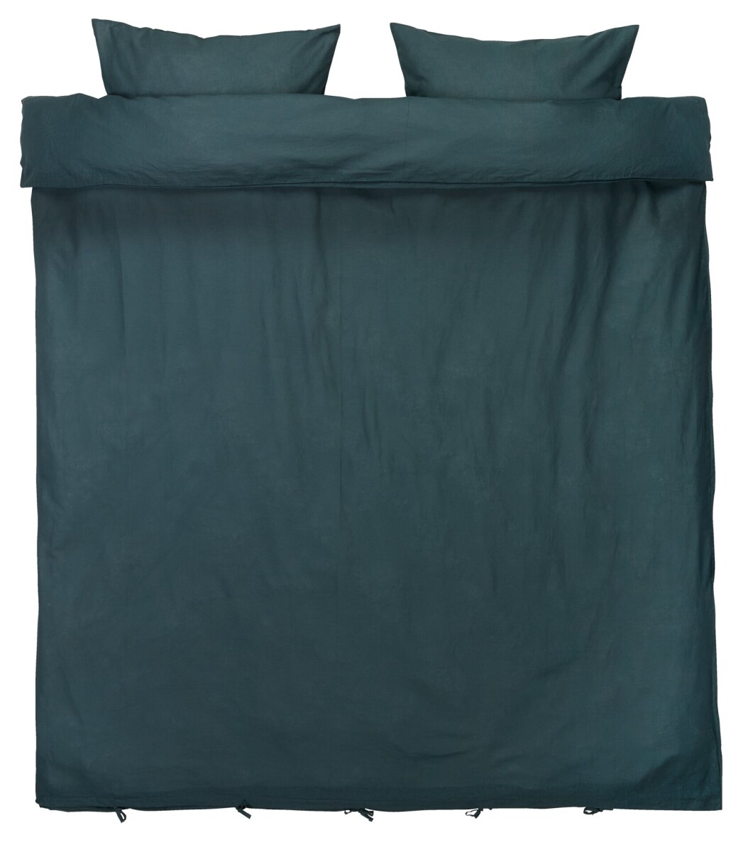 Juego funda nórdica lino LINDA 240x220 petróleo