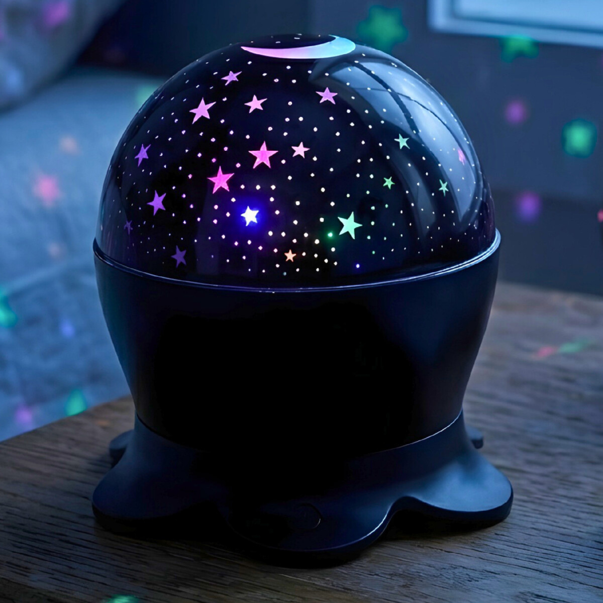 Lampara Veladora Proyector Estrellas Recargable Parlante Bt 