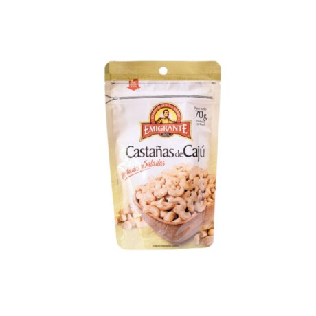 CASTAÑAS DE CAJÚ TOSTADAS Y SALADAS 70GRS CASTAÑAS DE CAJÚ TOSTADAS Y SALADAS 70GRS