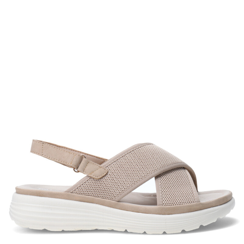 Sandalias de Mujer Lady Confort CHAPELLE con tiras cruzadas Beige