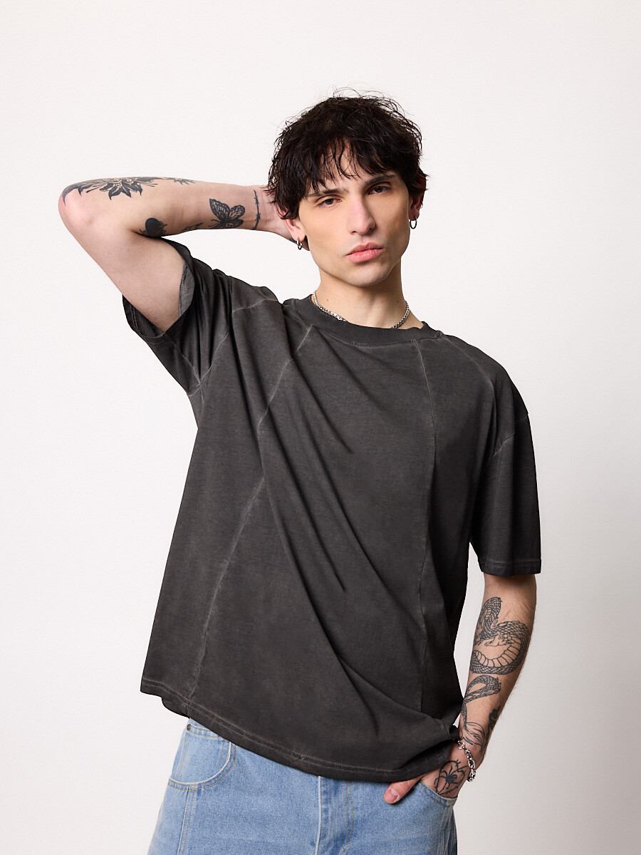 T-SHIRT M/C RILOK DIXIE - Gris Oscuro 
