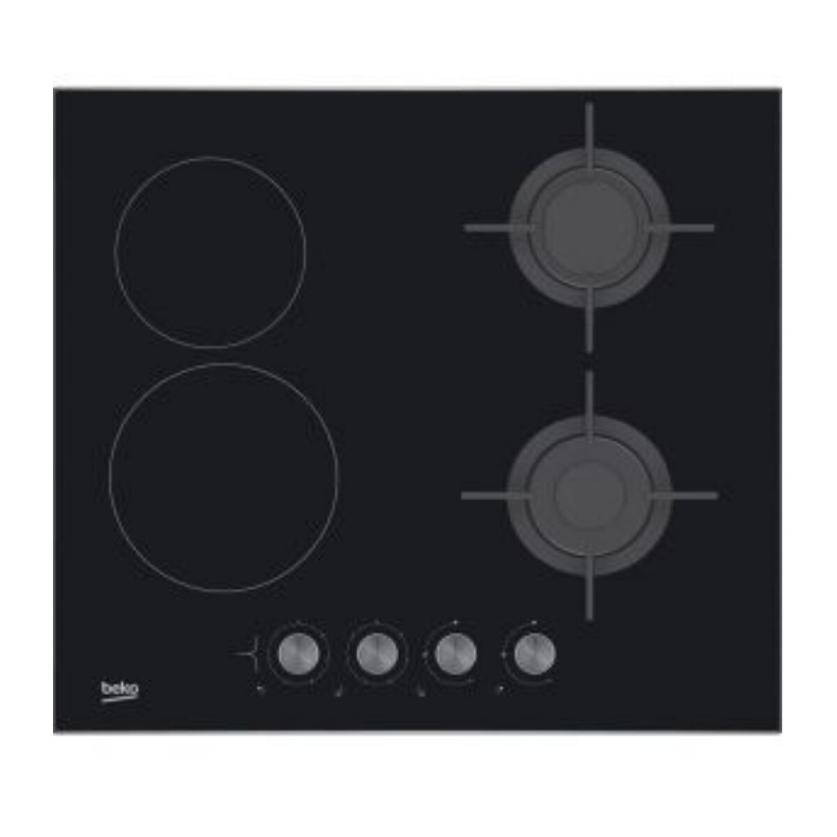 Anafe combinado Vitro + Gas Beko HILM64222S - anafe combinado vitro + gas 