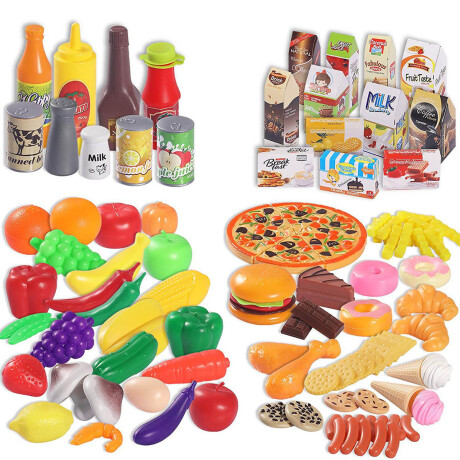 Set Alimentos 160pc Comidas Juguete Frutas Verduras Jug007017