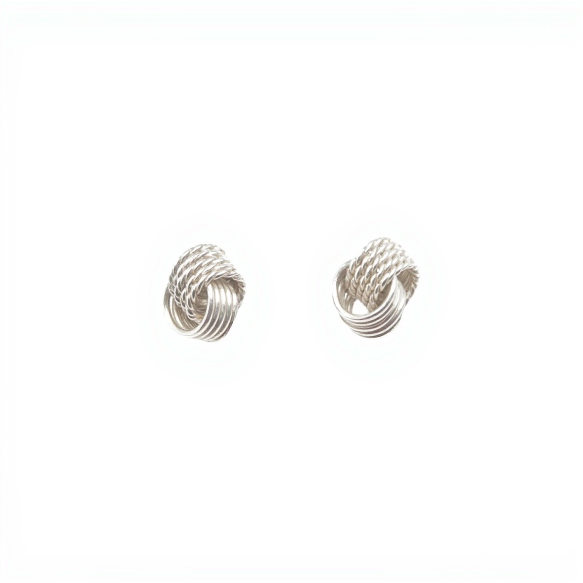 Caravanas Nudo-Plata 925-Sin Piedra-CA3735 - sinpiedra 