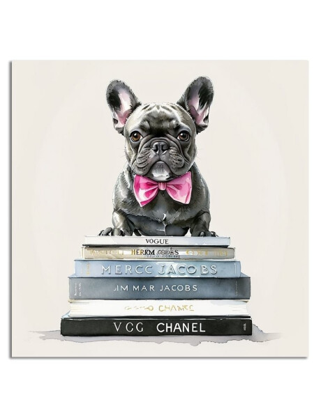 CUADRO CANVAS 40x40cm PERRO BULLDOG NEGRO 2 CUADRO CANVAS 40x40cm PERRO BULLDOG NEGRO 2