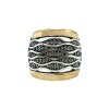 Anillo Ondas-Plata y Oro-Piedra Zirconia-AN5373 conpiedra