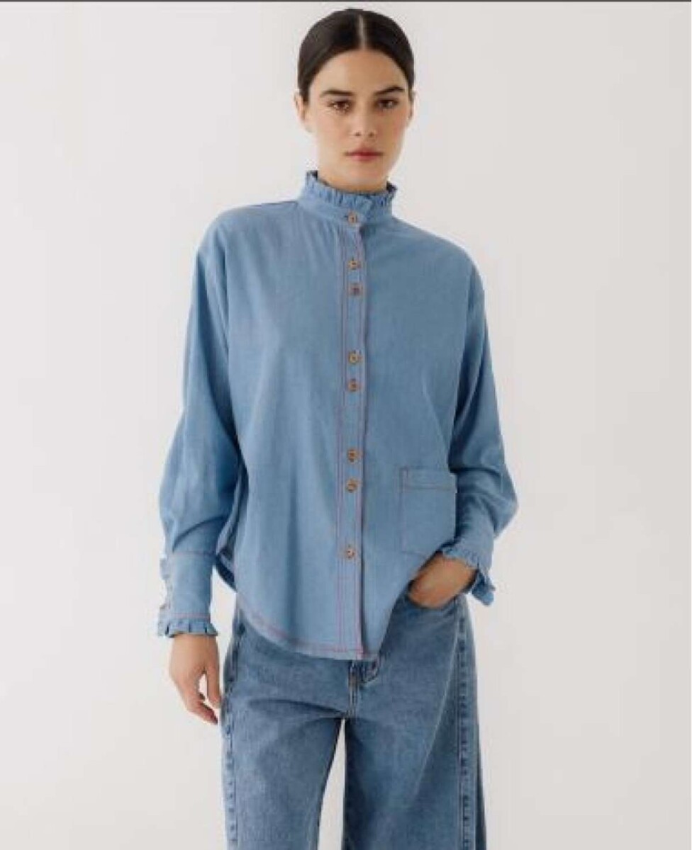 PRE VENTA Camisa Ota Jean - Celeste 
