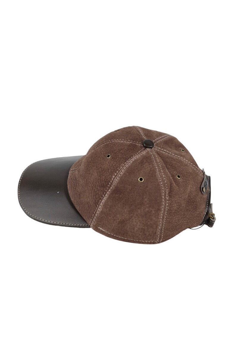 Gorro de cuero Marron
